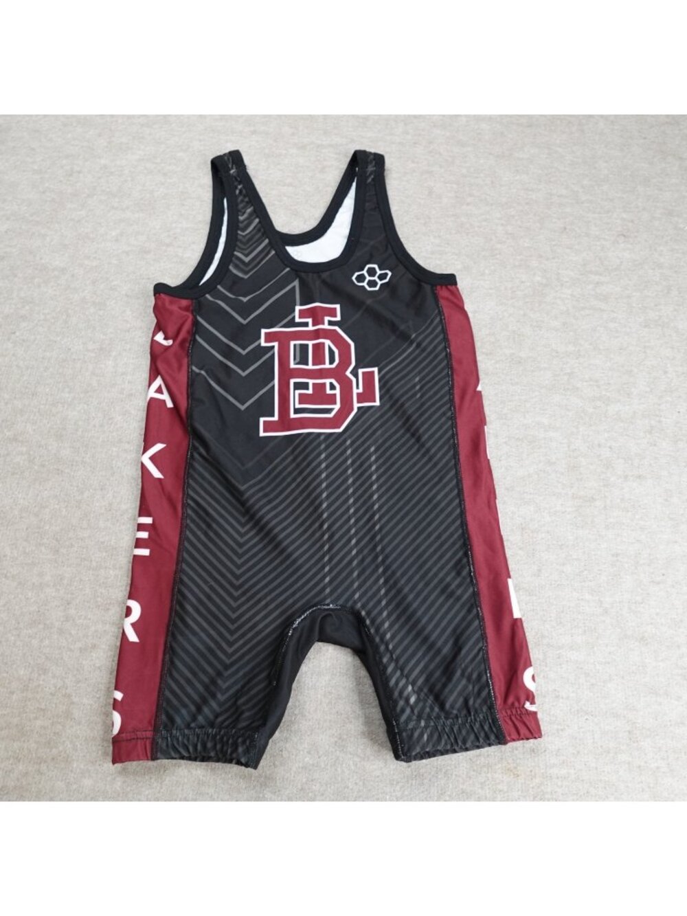 Boys Latin Wrestling Singlet Small Black Rudis